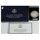 PROOF US CAPITOL SILVER DOLLAR W BOX PAPERS