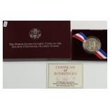 OLYMPIC HALF DOLLAR W BOX PAPERS