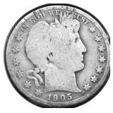 1905 BARBER HALF DOLLAR G