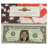 2004 PRESIDENT ELECTION DOLLAR BILL  UNC
