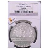 2010 W NGC MS70 DISABLED VET SILVER DOLLAR