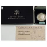 PROOF SPECIAL OLYMPICS SILVER DOLLAR W BOX PAPERS
