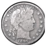 1897 BARBER HALF DOLLAR F