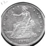 1878 S TRADE DOLLAR AU