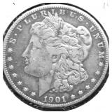 1901 O MORGAN DOLLAR VF