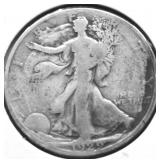 1929 S WALKING HALF DOLLAR VG