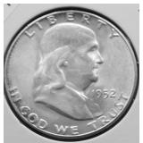 1952 S FRANKLIN HALF DOLLAR GEM
