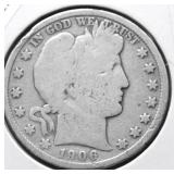 1906 D BARBER HALF DOLLAR G