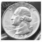 1956 GEM BU WASHINGTON QUARTER