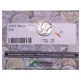 1918 D MERCURY DIME VG
