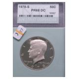 1978 S PF68DC KENNEDY HALF DOLLAR