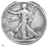 1943 WALKING HALF DOLLAR VF