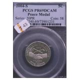 2004 S PCGS PF69DC PEACE NICKEL