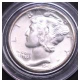 1944 GEM BU MERCURY DIME