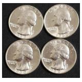 4 CHOICE BU 1960 WASHINGTON QUARTERS