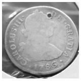1786 MEXICO 2 REALS HOLE