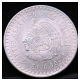 1948 CHOICE BU MEXICO SILVER 5 PESOS