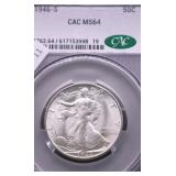 1946 S CAC MS64 WALKING HALF DOLLAR