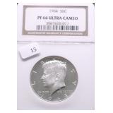 1964 NGC PF66 U CAMEO KENNEDY HALF DOLLAR