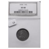 1836 NGC XF40 BUST DIME