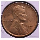 1941 GEM RED LINCOLN CENT