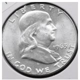 1963 GEM BU FRANKLIN HALF DOLLAR