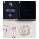 2020 W SILVER EAGLE W BOX PAPERS