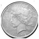 1922 D PEACE DOLLAR XF
