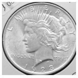 1923 CHOCIE BU PEACE DOLLAR