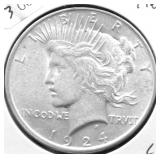1924 CHOICE BU PEACE DOLLAR