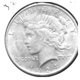 1924 PEACE DOLLAR XF