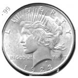 1923 PEACE DOLLAR AU