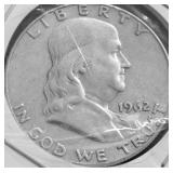 1962 FRANKLIN HALF DOLLAR  VF
