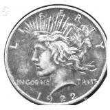 1922 PEACE DOLLAR XF