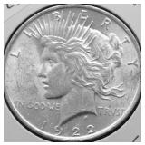 1922 CHOICE BU PEACE DOLLAR
