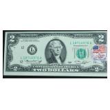 GEM BU FIRST DAY COVER 2 $ BICENTENNIAL NOTE