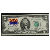 GEM BU FIST DAY COVER 2 $ FEDERAL RESERVE NOTE