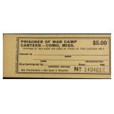 PRISONER OF WAR 5 $ COUPON