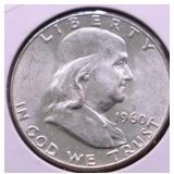 1960 CHOICE BU FRANKLI HALF DOLLAR