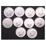10 40 % SILVER HALF DOLLARS