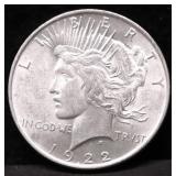 1922 CHOICE BU PEACE DOLLAR