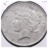 1922 PEACE DOLLAR XF