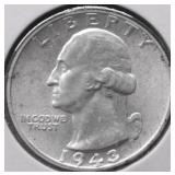 1943 GEM BU WASHINGTON QUARTER