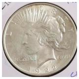 1922 CHOICE BU PEACE DOLLAR