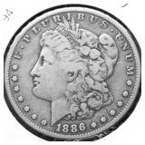 1886 S MORGAN DOLLAR XF