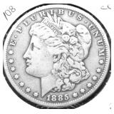 1885 CC MORGAN DOLLAR F