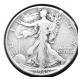 1945 WALKING HALF DOLLAR VF