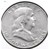 1953 D FRANKLIN HALF DOLLAR AU