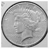 1926 S PEACE DOLLAR VF