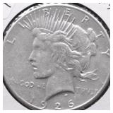 1926 S PEACE DOLLAR VF